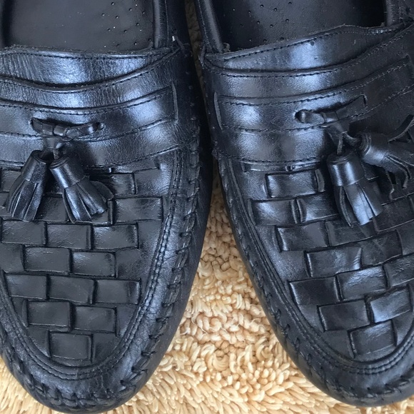 Oleg Cassini Black Tassel/Woven Loafers Sh… - Picture 8 of 8